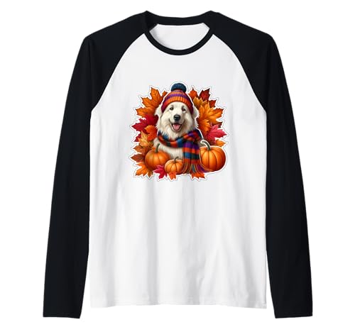 Herbst Herbst Pyrenäen Schäferhund Hundebesitzer Thanksgiving Mama Papa Raglan von Autumn Fall Pyrenean Shepherd Dog Owner Products