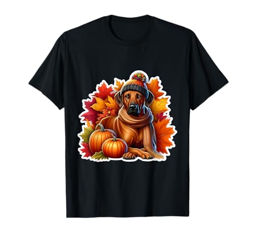 Herbst Herbst Rhodesian Ridgeback Hundebesitzer Liebhaber Vintage Mama T-Shirt von Autumn Fall Rhodesian Ridgeback Dog Owner Products