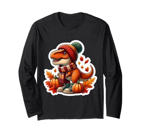 Herbst Herbst T-Rex Liebhaber Thanksgiving Tyrannosaurus Dino Kinder Langarmshirt Herbst Herbst T-Rex Liebhaber Thanksgiving Tyrannosaurus Dino Kinder Langarmshirt von Autumn Fall T-rex Products