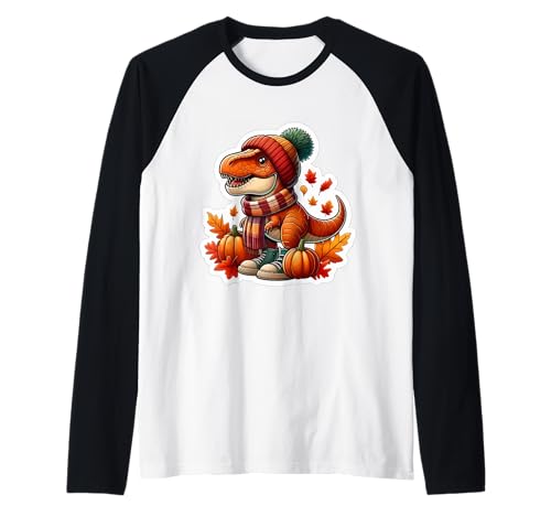 Herbst Herbst T-Rex Liebhaber Thanksgiving Tyrannosaurus Dino Kinder Raglan Herbst Herbst T-Rex Liebhaber Thanksgiving Tyrannosaurus Dino Kinder Raglan von Autumn Fall T-rex Products