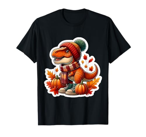 Herbst Herbst T-Rex Liebhaber Thanksgiving Tyrannosaurus Dino Kinder T-Shirt Herbst Herbst T-Rex Liebhaber Thanksgiving Tyrannosaurus Dino Kinder T-Shirt von Autumn Fall T-rex Products