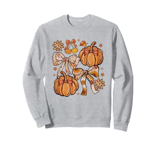 Autumn Floral Pumpkin Design. Woman Fall Sweatshirt von Autumn Family Fall Casual Outfits.
