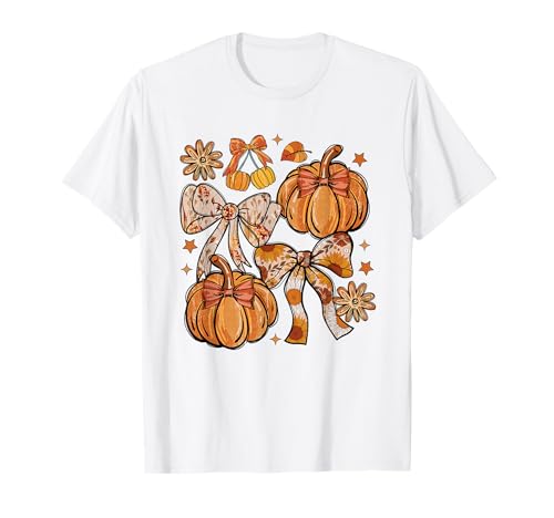 Autumn Floral Pumpkin Design. Woman Fall T-Shirt von Autumn Family Fall Casual Outfits.