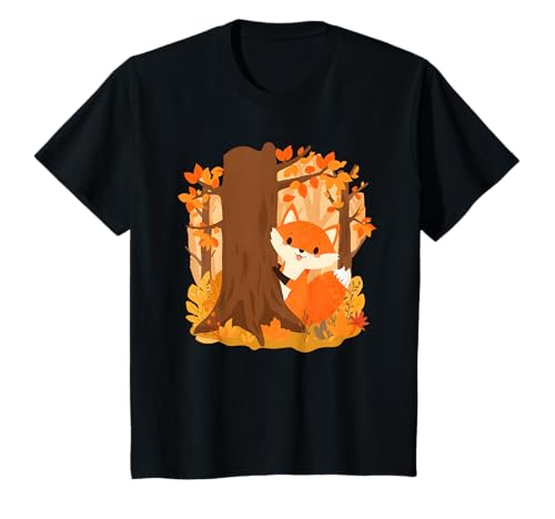 Süßer Fuchs Kinder Design Herbst Wald Cartoon Liebhaber T-Shirt Süßer Fuchs Kinder Design Herbst Wald Cartoon Liebhaber T-Shirt von Autumn Fox Kids Apparel Collection