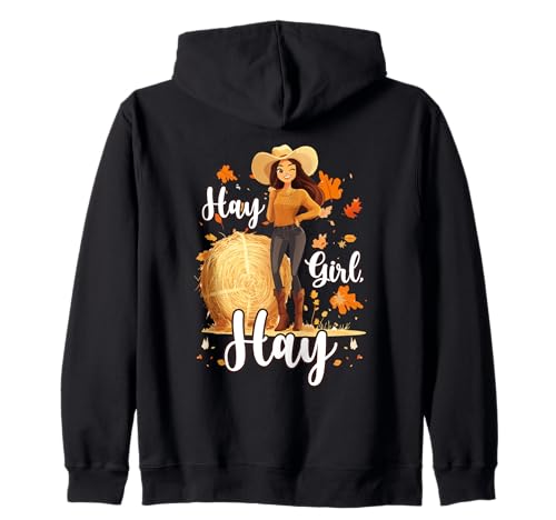 HAY GIRL HAY Kapuzenjacke HAY GIRL HAY Kapuzenjacke von Autumn Harvest Hay Girl Hey Casual Greeting Fun