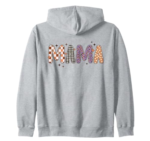 Trendiges Mama Hemd Plaid Karo Leopard Blumenmuster Kapuzenjacke von Autumn Pumpkin Spice Cozy Plaid Leopard Retro Tees