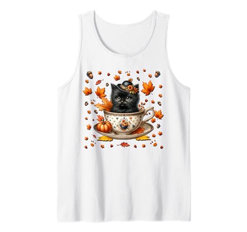 Kitten Fall Must Haves for Women and Girls Cute Autumn Cat Tank Top Kitten Fall Must Haves for Women and Girls Cute Autumn Cat Tank Top von Autumn Tea Cup Fall Kitten Gifts For Coffee Lovers