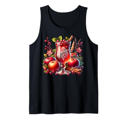 Thanksgiving Fall Hot Tea Graphic for Women Cute Fall Apple Tank Top von Autumn Tea Cups & Fall Themed Gifts For Tea Lovers