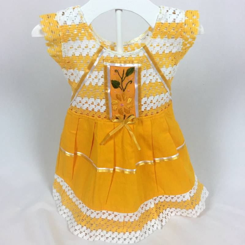 Orange Gelb & Weiß Häkeln Kleid Mit Band Schleife, Trim Und Details, Bestickte Panel Der Blume Noten Von Rosa Grün, Schärpe Krawatte von AutumnRoseArtVintage