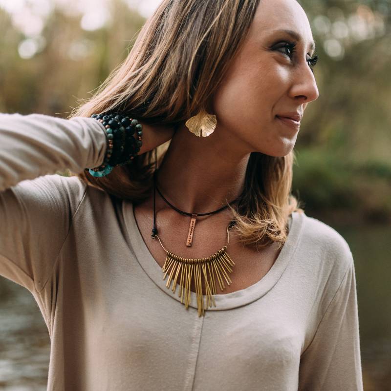 Gehämmerte Ginkgoblatt Ohrringe Gehämmerte Ginkgoblatt Ohrringe von AutumnSunJewelry