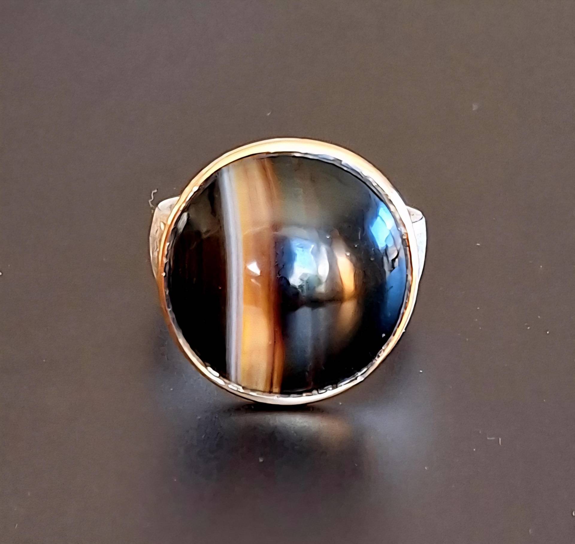 Achatring Aus Silber Und 585 Gelbgold Achatring Aus Silber Und 585 Gelbgold von Auwaldschmiede