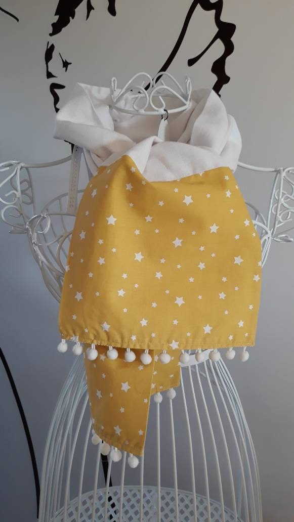 Bedruckter Schal Aus Leinen Und Baumwolle von Aux4ptitespommes