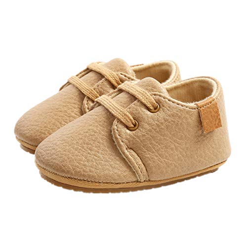 Auxm Babyschuhe für 0-18 Monate, Baby Jungen Mädchen Schuhe Lauflernschuhe Kleinkinder Schnüren Sneakers Säugling Prewalker Schuhe von Auxm