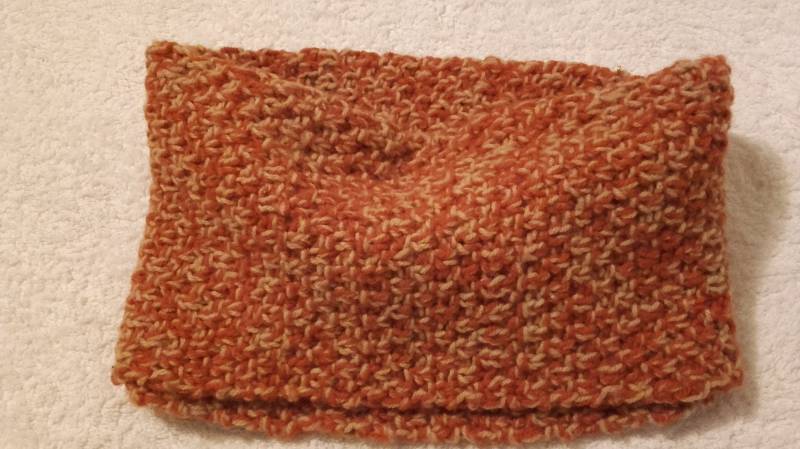 Joli Snood Automnal En Laine Doublée Marron von Auxpaysdelalaine