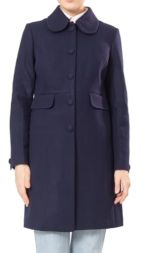 Ava Luke Damen-Wollmantel – Eleganter Frühlingsmantel aus Wolle, Leichter Übergangsmantel für Frauen 54 Marineblau von Ava Luke