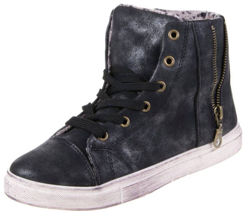 AvaMia Damen Sneaker Freizeitschuh Damen Sneaker Schnürschuhe Schuhe Sneaker Damenturnschuhe Halbschuhe Blau Schwarz Khaki Zierde Reißverschluss von AvaMia