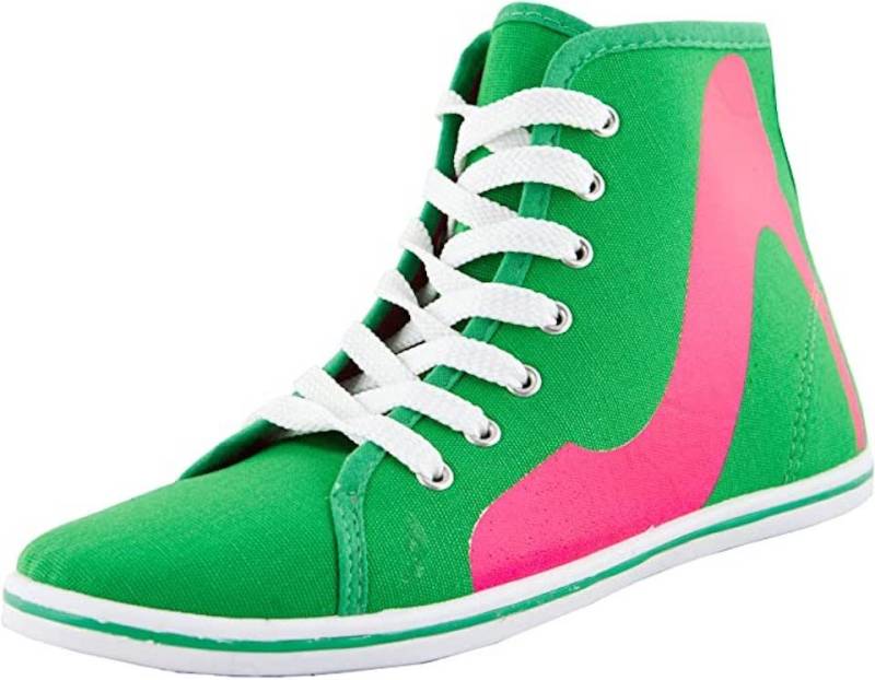 AvaMia Damen Sneaker Schnürschuhe Schuhe Turnschuhe Sneaker Damenturnschuhe Halbschuhe mit High Heel Aufdruck von AvaMia