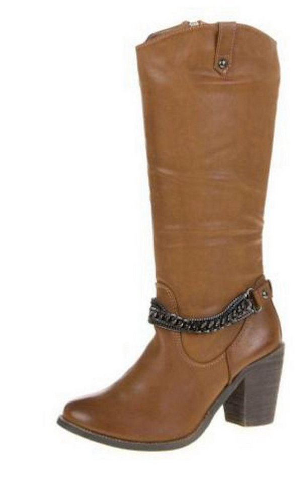 AvaMia Damen Winter Schuhe Boots Damenstiefel Herbststiefel Stiefel leicht gefüttert Winterstiefel Camel Khaki von AvaMia