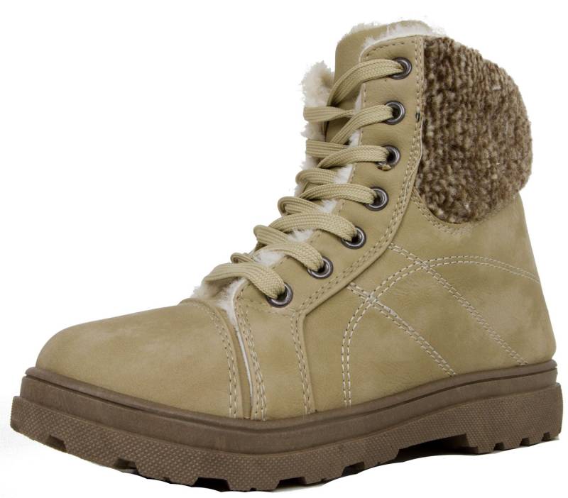 AvaMia Damen Winter Schuhe Boots Winterstiefeletten Damenstiefel Winterstiefelette Winterstiefel Fellstiefel warm Fell« Winterstiefelette von AvaMia