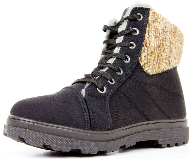 AvaMia Damen Winter Schuhe Boots Winterstiefeletten Damenstiefel Winterstiefelette Winterstiefel Fellstiefel warm Fell« Winterstiefelette von AvaMia