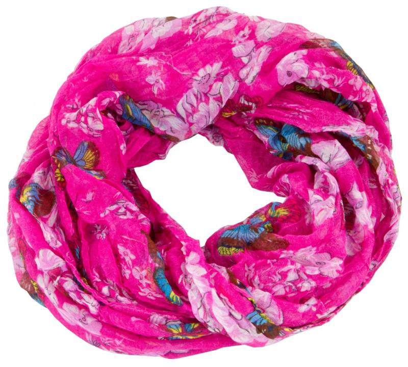 AvaMia Modeschal 3999-Butterfly Loop Schal Schlauchschal mit Schmetterlinge, gemustert 80 x 170 cm von AvaMia