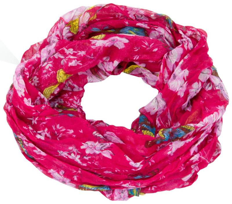 AvaMia Modeschal 3999-Butterfly Loop Schal Schlauchschal mit Schmetterlinge, gemustert 80 x 170 cm von AvaMia