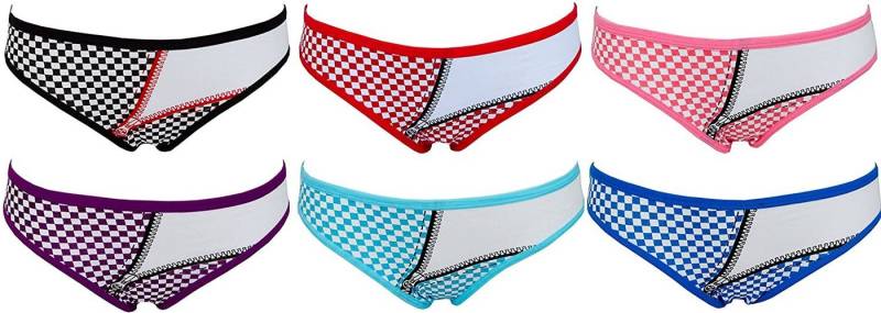 AvaMia Panty 6er Pack Pantys Slips Uni Hotpants Hipster French Knickers Damen (6er Set) 6er Pack Pantys French Knickers Damen Teen 86863 von AvaMia