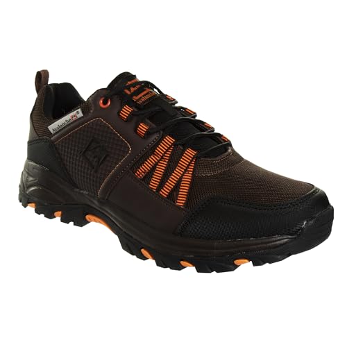 Avalanche Herren Mens Active Outdoor Trail Sneakers Leichte Trekkingschuhe, Orange/Abendrot im Zickzackmuster (Sunset Chevron), 41 EU von Avalanche