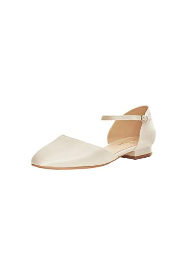 Avalia Sissi Brautschuhe Ivory Satin Hochzeitsschuhe (Ivory, Numeric_40) von Avalia