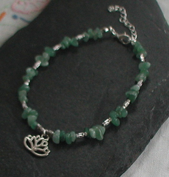 Grüne Aventurin Edelsteine Charme Fußkette Fußkettchen Wählen von AvalonSunsetDesigns