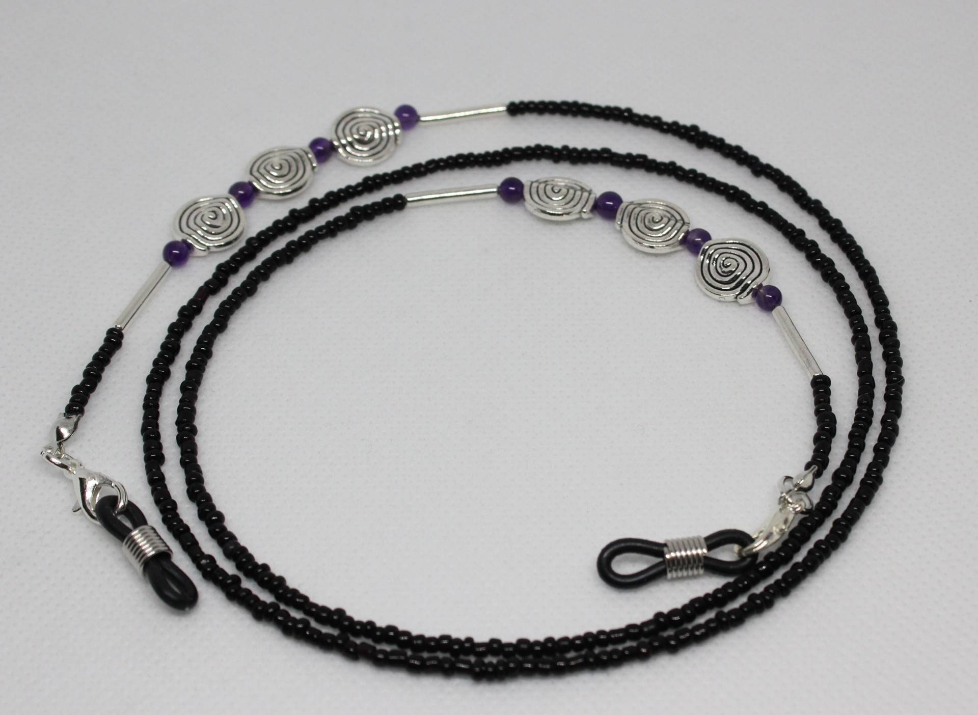 Leben Spiralen Edelstein Gläser Kette, Schwarze Brillenkette, Edelsteine Brillen Halter, Sonnenbrille Geschenk Für Sie von AvalonSunsetDesigns