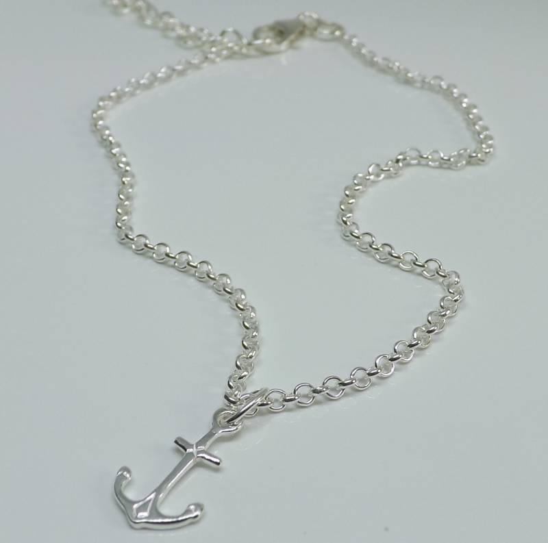 sterling Silber Anker Charme Fußkettchen Knöchel Armband Boho Geschenk Für Sie von AvalonSunsetDesigns