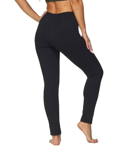 Avamiqamelli Damen Hose Jeggings Jeansoptik Treggings Röhrenhose Stretchhose Jeans Look (erhältlich in Große Größen, Plus Size) av60 Schwarz 48 Reg von Avamiqamelli
