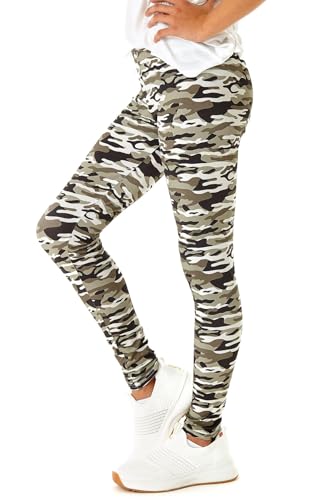 Avamiqamelli Mädchen Thermo Camouflage Print Leggings Warm Winter für Kinder Camouflage Hell 158 von Avamiqamelli