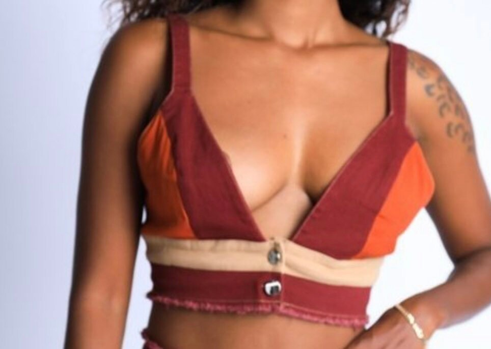 Farbblock Aufnäher Bralette von AvanciApparel