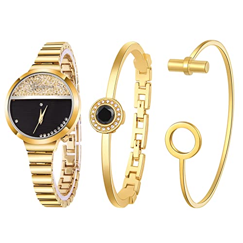 Avaner 3 Stück Damenuhren Mode Personalisierte Treibsand Uhr mit Bar Skala Zifferblatt Damen Armbanduhr Schmuckschließe Armband Armbänder für Frauen Avaner 3 Stück Damenuhren Mode Personalisierte Treibsand Uhr mit Bar Skala Zifferblatt Damen Armbanduhr Schmuckschließe Armband Armbänder für Frauen von Avaner