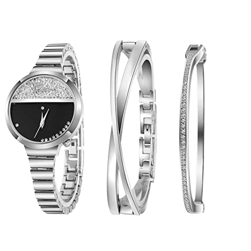 Avaner 3 Stück Damenuhren Mode Personalisierte Treibsand Uhr mit Bar Skala Zifferblatt Damen Armbanduhr Schmuckschließe Armband Armbänder für Frauen Avaner 3 Stück Damenuhren Mode Personalisierte Treibsand Uhr mit Bar Skala Zifferblatt Damen Armbanduhr Schmuckschließe Armband Armbänder für Frauen von Avaner