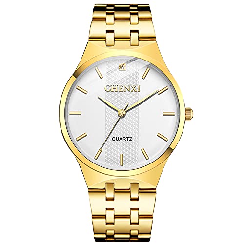 Avaner Armbanduhr Herrenuhren Modische Damenuhren mit Balkenskala, Analog Quarzuhr mit zweifarbigem Armband für Männer Frauen Paare von Avaner