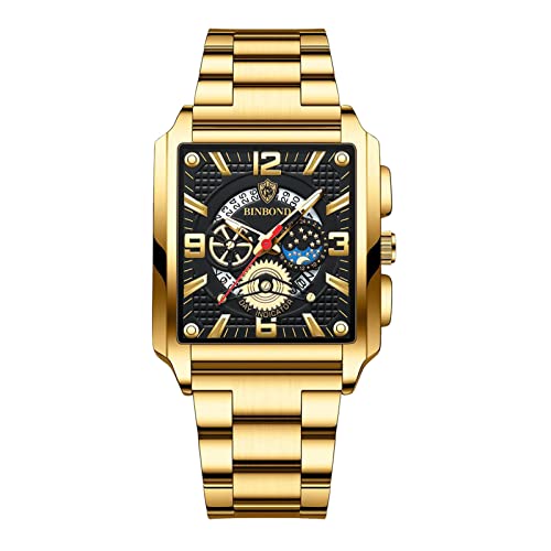Avaner Herrenuhr mit Quadratisches Gehäuse Kalender Zifferblatt Edelstahlarmband Uhr mit Leuchtzeiger 30m Wasserdicht Armbanduhr Analog Quarz Uhr für Männer Avaner Herrenuhr mit Quadratisches Gehäuse Kalender Zifferblatt Edelstahlarmband Uhr mit Leuchtzeiger 30m Wasserdicht Armbanduhr Analog Quarz Uhr für Männer von Avaner