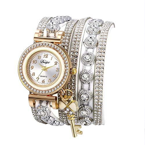 Avaner Armbanduhr Damen Uhren Bohemian Watch Leder Voll Strass Damen Analog Quarz Uhr für Frauen von Avaner