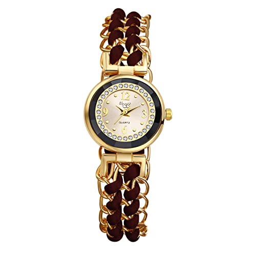Avaner Armbanduhr Damen Uhren Volldiamant Armbanduhr Geflochtenes Seil Einziehbares Armband Analog Quarzuhr für Frauen von Avaner