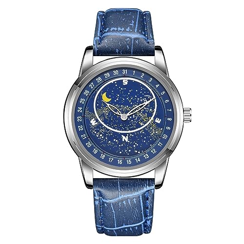 Avaner Armbanduhr Herren Uhr aus Leder Herrenuhr Stern Galaxy Zifferblatt Quarzuhr Leder Armband Uhr für Männer von Avaner