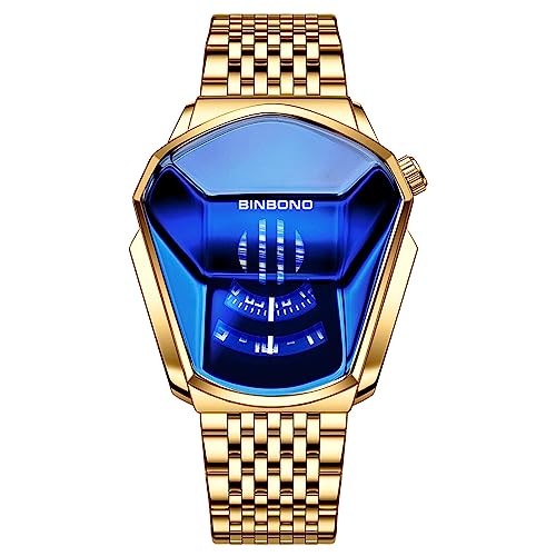 Avaner Armbanduhr Herrenuhr Analoges Quarzuhr mit Edelstahlarmband wasserdichte Motorraduhr für Männer, Silber von Avaner