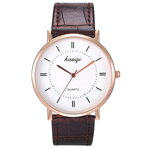 Avaner Armbanduhr für Damen Herren Modische Einfache Paaruhren Quarzuhr mit Leder Armband Unisex Uhr für Frauen Männer Als Geschenke von Avaner