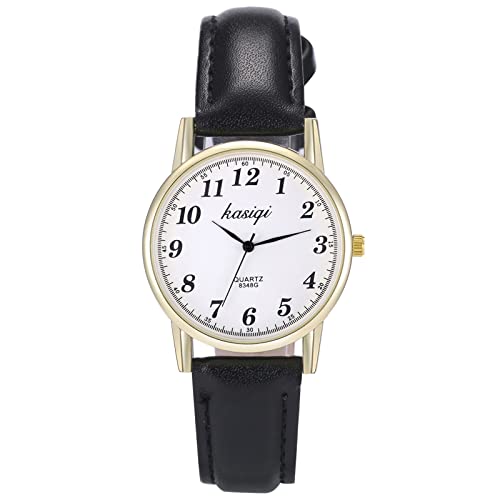 Avaner Armbanduhr für Damen Herren Modische Einfache Paaruhren Quarzuhr mit Leder Armband Unisex Uhr für Frauen Männer Als Geschenke von Avaner