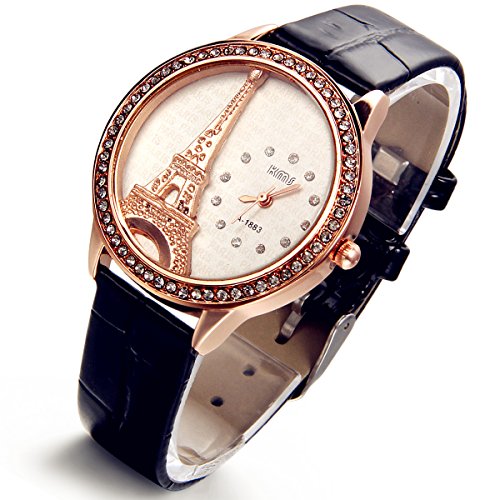 Avaner Damen Armbanduhr Analog Quarzwerk mit Leder Armband Strass Eiffelturm Weiß Avaner01P Avaner Damen Armbanduhr Analog Quarzwerk mit Leder Armband Strass Eiffelturm Weiß Avaner01P von Avaner