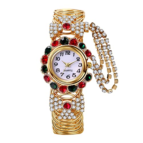 Avaner Armbanduhr Damen Uhren Elastisches Armband Volldiamantdekoration Analog Quarzuhr für Frauen von Avaner