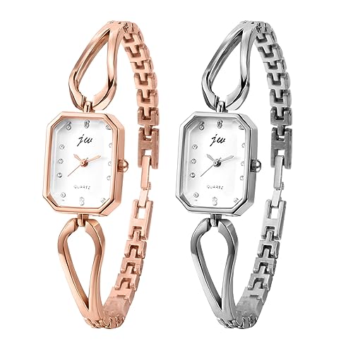 Avaner Damen Uhr Armbanduhr Ultra Slim Strass Armbanduhr Analog Quarz Quadratisches Gehäuse Armbanduhr Elegante Armbanduhr für Frauen von Avaner