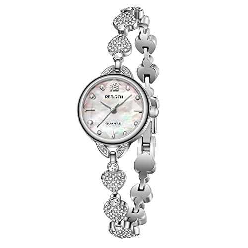 Avaner Damenuhr mit Analoges Display Armbanduhr Damen Quarz Uhr Kristalluhr Verstellbar 3ATM Wasserdicht Herz Diamant Armbanduhr für Damen von Avaner