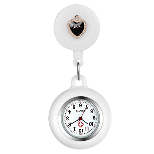 Avaner Krankenschwesternuhr Blumen Herz Design Pflegeruhr FOB Analog Quarzwerk pulsuhr Ansteckuhr Unisex Silver schwesternuhren mit Pin/Clip Set ausziehbar Arzt Doktor Medical Taschenuhr Avaner Krankenschwesternuhr Blumen Herz Design Pflegeruhr FOB Analog Quarzwerk pulsuhr Ansteckuhr Unisex Silver schwesternuhren mit Pin/Clip Set ausziehbar Arzt Doktor Medical Taschenuhr von Avaner